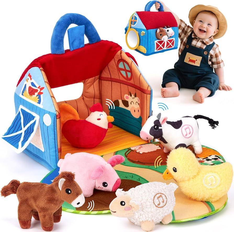Hahaland Farm Animals Sensory Set – Baby Toy 6–12 Months